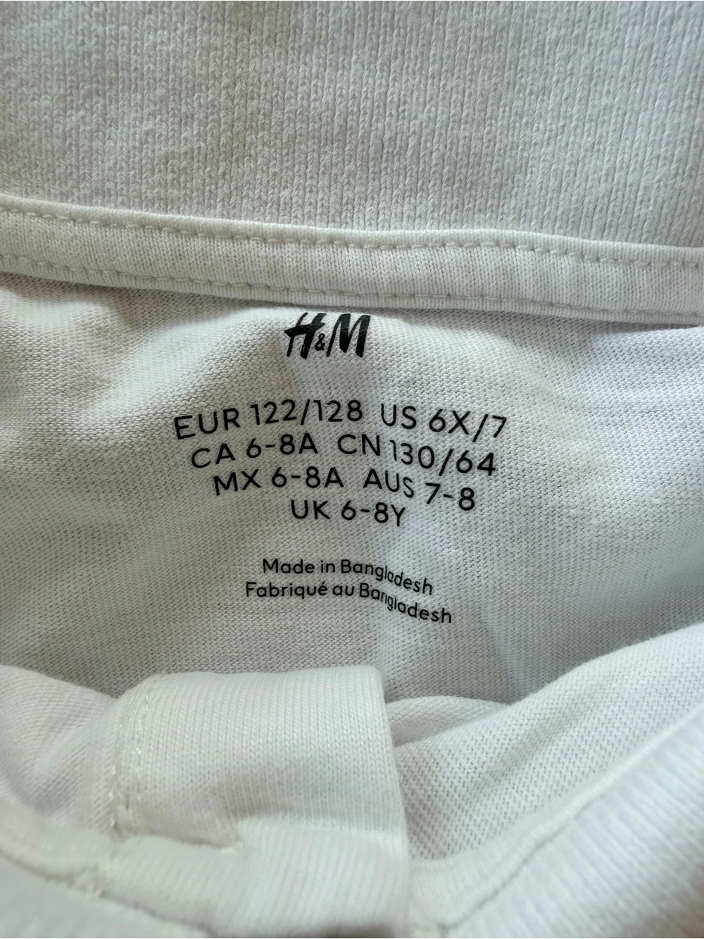 3/$15 H&M 100% Cotton White School Uniform Polo Shirt Size 6X/7 Short Sleeve Top